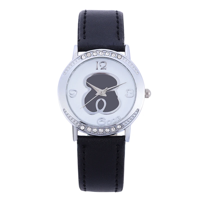 

2019 DQG Brand Women Watches Luxury Leather Strip digital Bear Dial Dress Wristwatch Ladies Gift Quartz Clock Relogio feminino