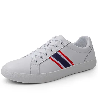 

Small white shoes men's autumn new wild casual leather low-top flat Korean version of the trend shoes