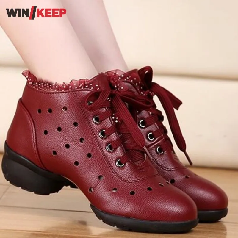 New 2017 Summer Dance font b Shoes b font Women Fitness Breathable Jazz Hip Hop font