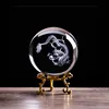 Chinese Zodiac Dragon Figurines 3D Laser Engraved Crystal Ball Sphere Glass Marbles Globe Feng Shui Home Art Collectible Dragons ► Photo 2/3