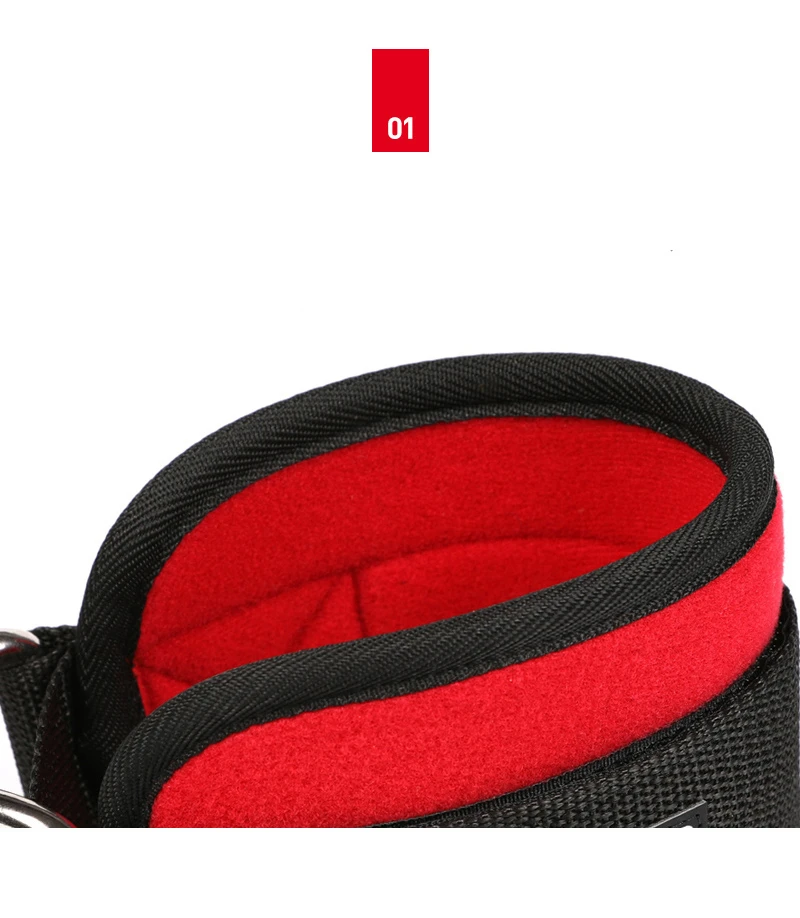 Black Blue Red Fitness Ankle Straps Practical Exercise Ankle Cuffs Padded Ankle Strap for Legs Abs and Gluteus Exercises (15)