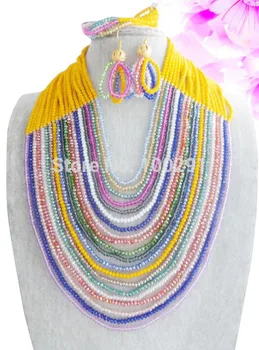 

2019-16-2# Free Ship!!! Surprising Lovely Large Crystal Jewelry Set, African Wedding Bridal Jewelry Beads