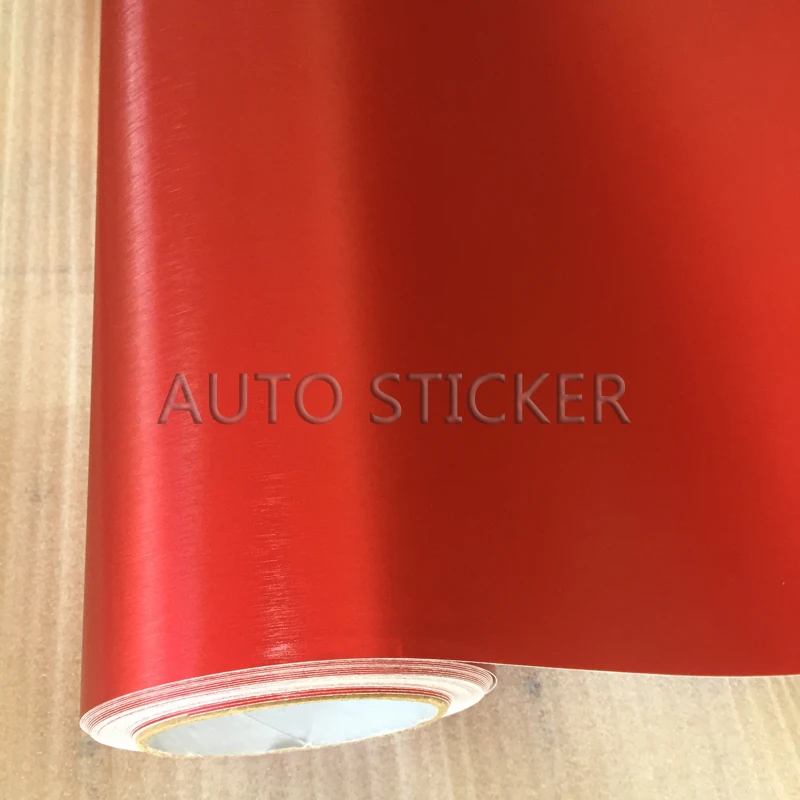 red brushed metallic chrome car wrap 5