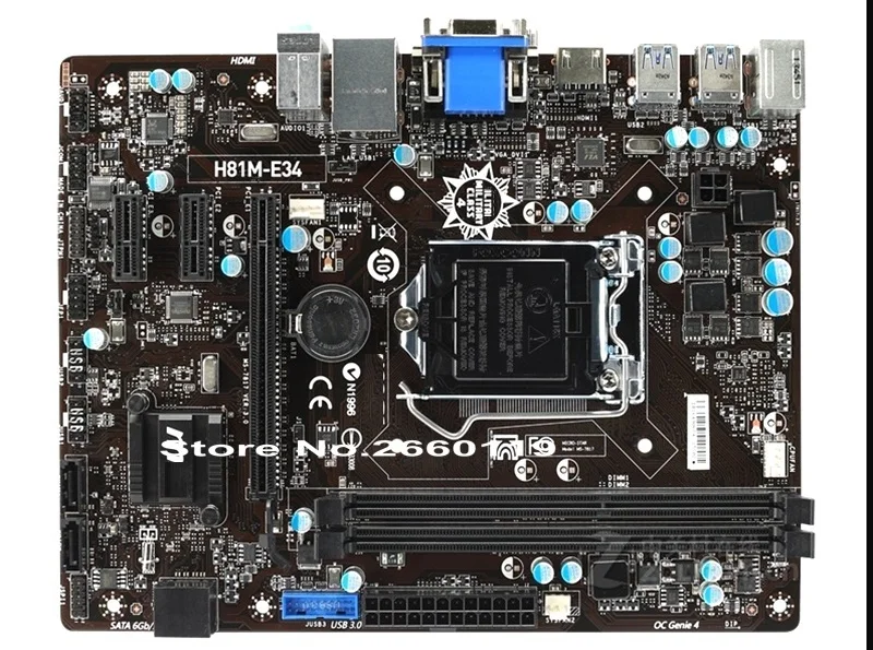 

100% Working Desktop Motherboard For MSI H81M-E34 System Board Fully Tested