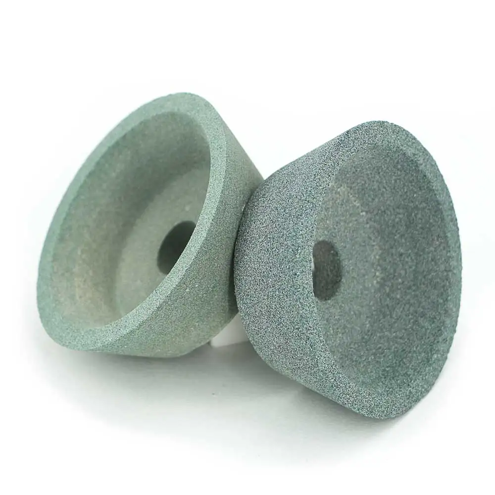 5pcs GC bowl shape grinding wheel Green silicon carbide abrasive wheel for tungsten carbide,gem stone,ceramic,glass PS020
