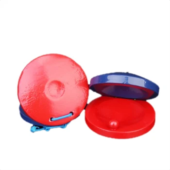 

MACH 5 parts Round wooden Castanets Musical Instrument toy for children- red and blue