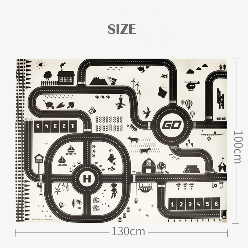 Детский коврик для детских игр городская дорожная система транспортные машины игровой коврик активного Ползания коврик ковер