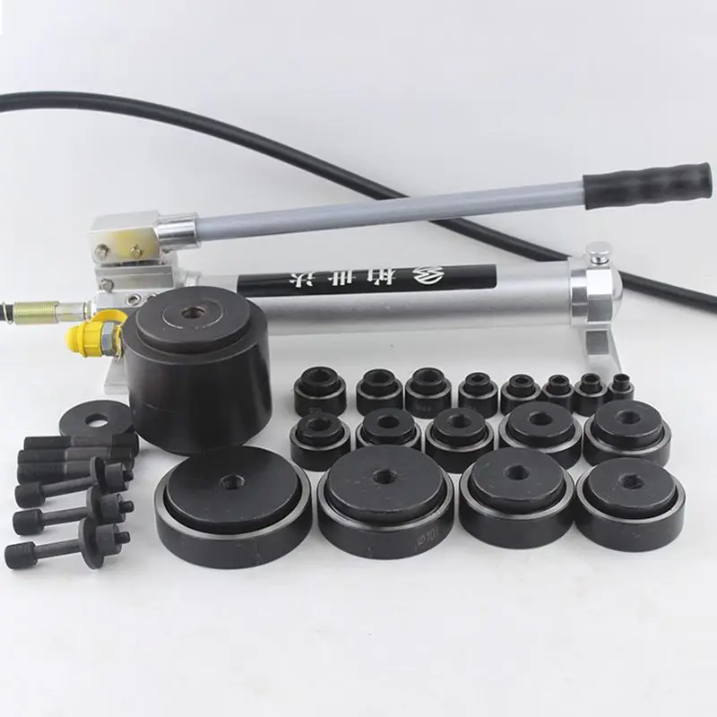 

30 Ton Manual Hydraulic Hole Punching Tools Hole Making Tools Hole Digger Punch Driver 16-114mm