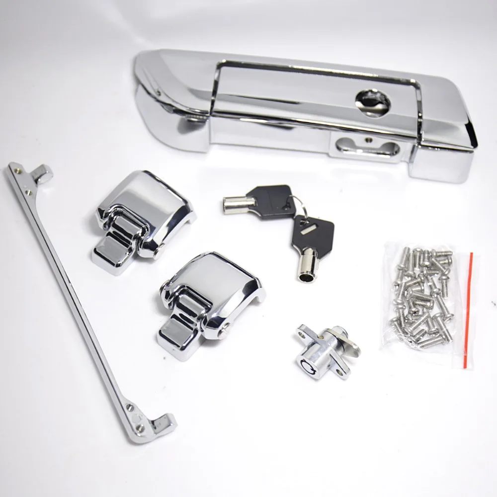 ChromeTrunkLidLatchHardwareKitsForHarleyTouringStreetGlide