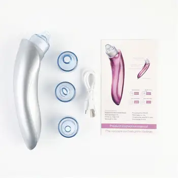 

Face Skin Care 4 in 1 Electric Vacuum Pore Cleaner Mini Blackhead Remover Vacuum Acne Comedo Suction Facial Deeply Cleaning box