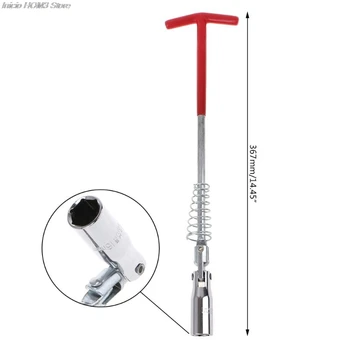 

Spark Plug Removal Tool 16mm/0.6" T-Bar T-Handle Flexible Spanner Socket Wrench Hand Tool