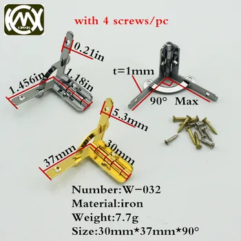 

12pc 30*37mm KIMXIN Sale Gift box Hardware hinges Jewelry box hardware hinges Hand package with hinge accessories kimxin w-032