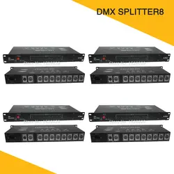 8 маршрутов Dmx сигнала предусилитель мощности DMX сплиттер 8 Выход дистрибьютор 3 Pin Dmx розетки Dmx512 распределительное устройство