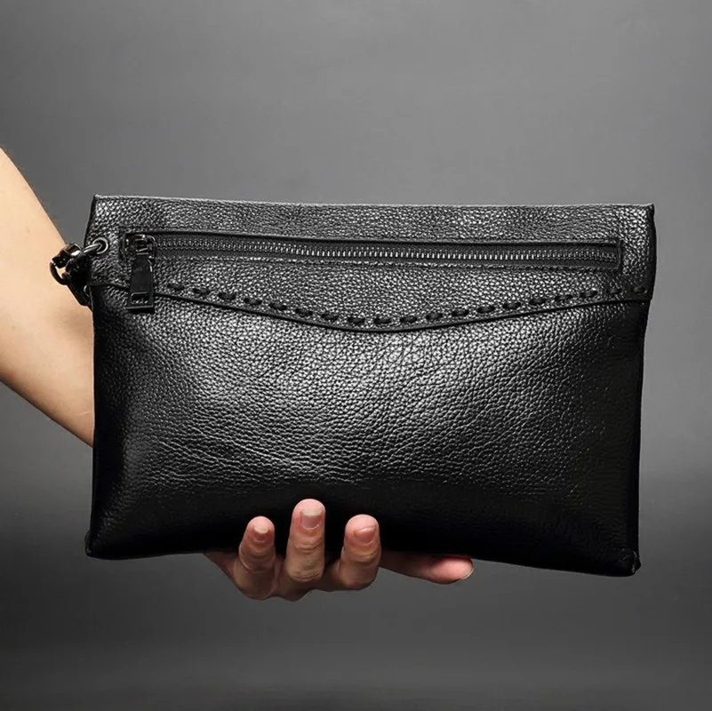 

Genuine Leather Men Day Clutches Bag Cowhide High Capacity Wallets Long Style Multi-Functional Wallet Purse Clutch Card Holder