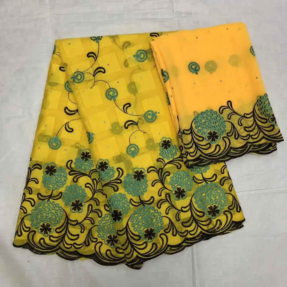 AS18-7 желтая швейцарская вуаль кружевная ткань dentelle tissu broderie africain suisse нигерийская