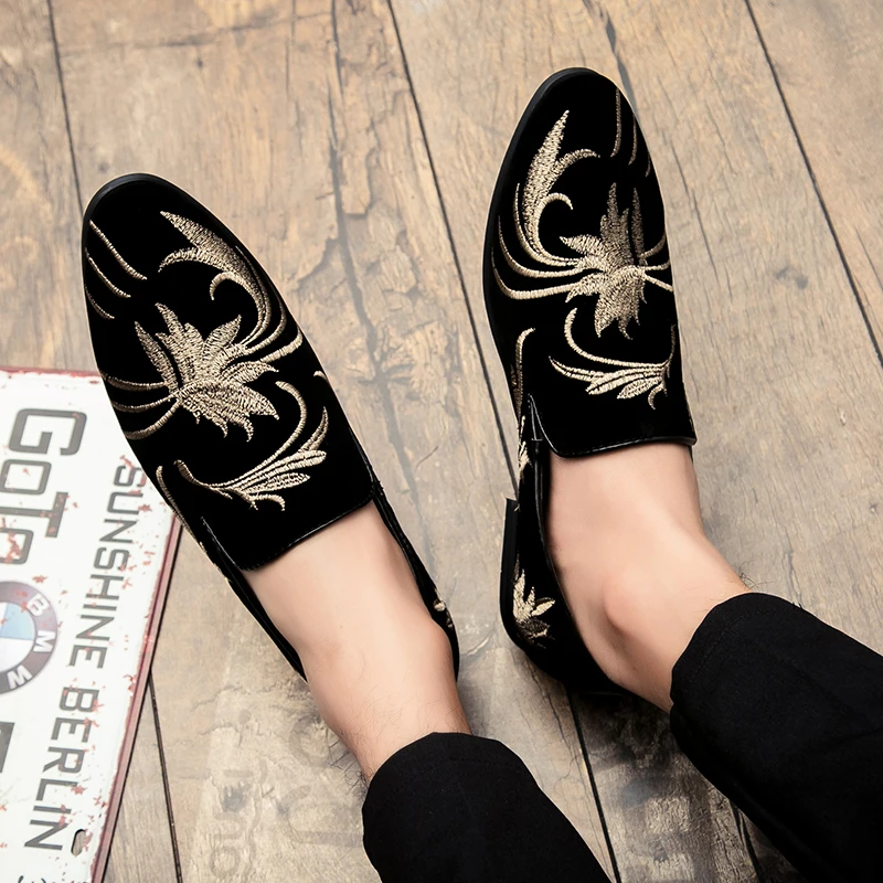 fashion flowers print leather shoes men luxury brand tree designer dress male footwear man wedding pants oxford shoes for men (12)