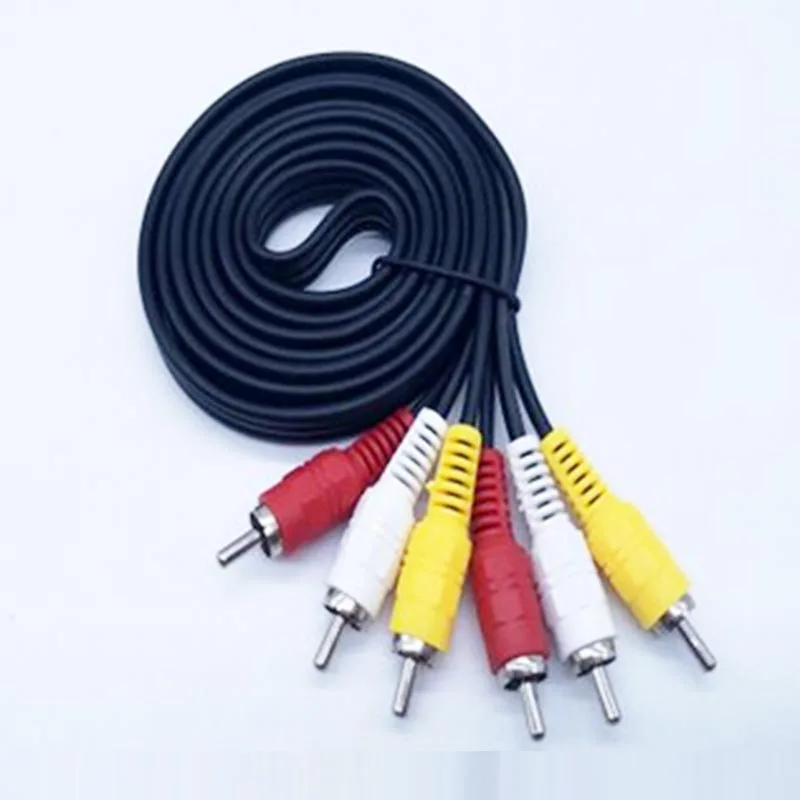 New 3 RCA Male to Cable DVD AV Elextronic Connector Adapter 1.5M/3M/5M/10M | Обустройство дома