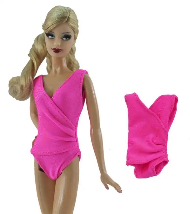 NK One Pcs Princess Doll Swimwear Swimsuits Summer Beach Bathing Bikini Dress For Barbie Doll Accessories Toys JJ 6X - Color: Not Include Doll H