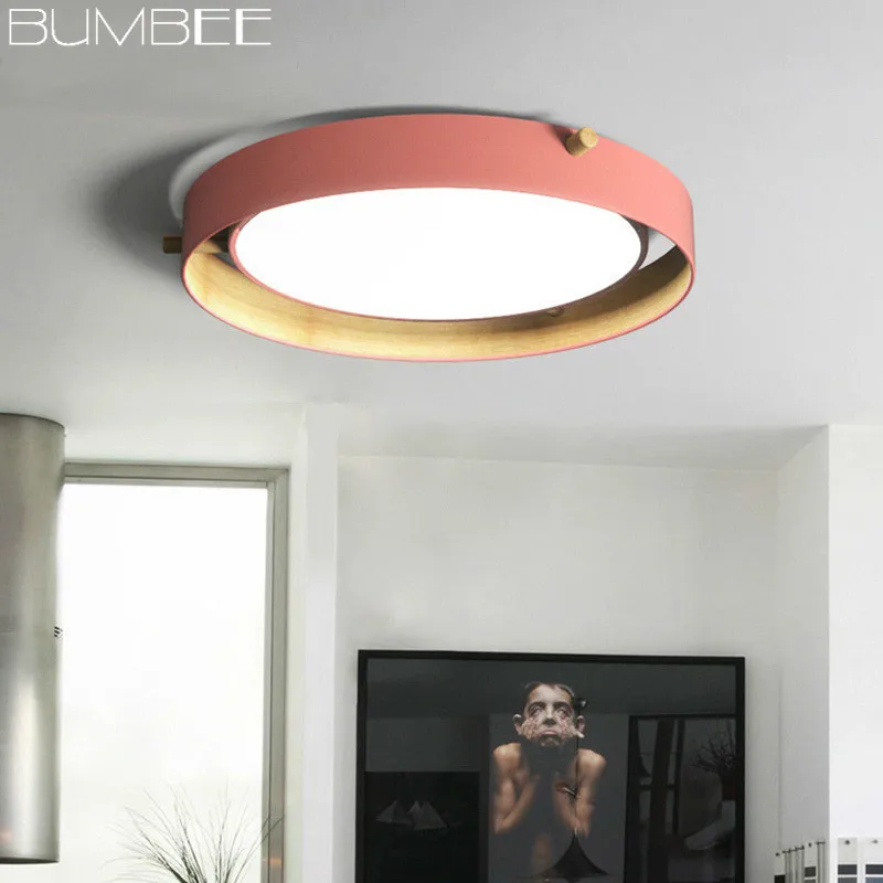 

Nordic Designer Circular Ceiling Lamp Living Room Simple Modern Bedroom Chandelier Ceiling Dining Room LED Ceiling Light Fixture