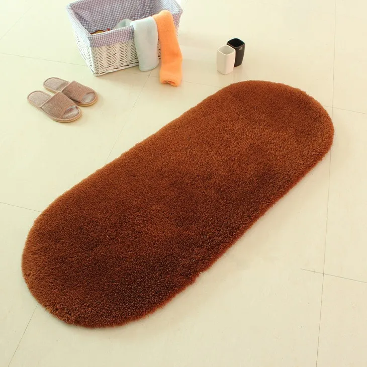 

NiceRug Area Rugs for Home Coffee Color Oval Soft Fluffy Anti-Skid Shaggy Absorbent Doormat Comfortable Bedroom Carpet Floor M