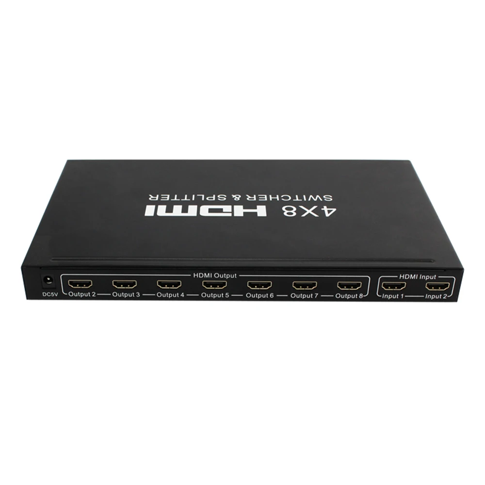 HDMI коммутатор 4 в 8 выход 4*8 HD ТВ Видео Kvm переключатель Hdmi 4K * 2K 3D|KVM-переключатели| |