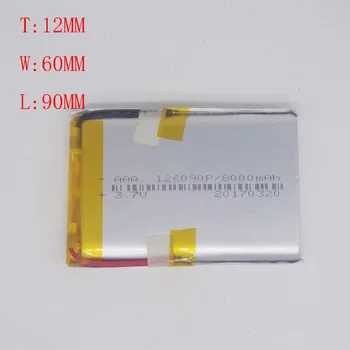 

3.7 V Polymer Lithium Battery 126090 Recharge DIYQIP Wireless Charge Mobile Power Source 800mAh