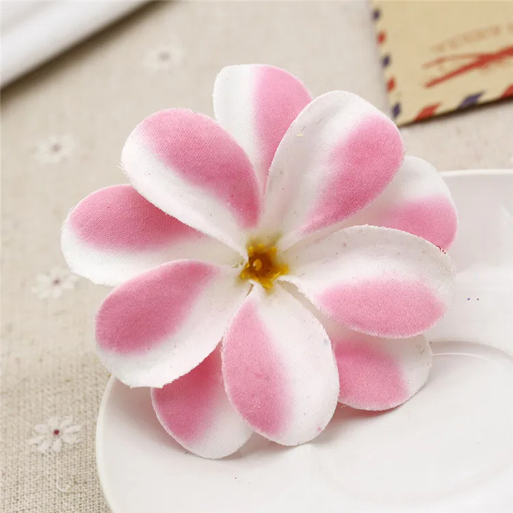 7 см искусственные головки цветов Плюмерия Frangipani цветы из яйца DIY Свадебные украшения вечерние поставки венок 5 шт./пакет