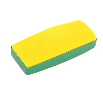 

Chalk Cleaner Green Plastic Housing Yellow Velvet Blackboard Eraser