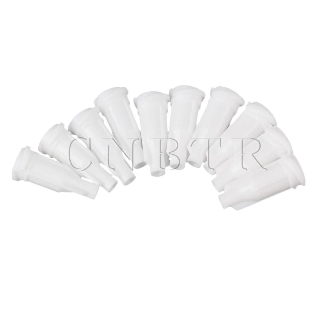 

CNBTR 100pcs Industrial Plastic Screw Type Airtight Dispensing Syringe Tip Caps White