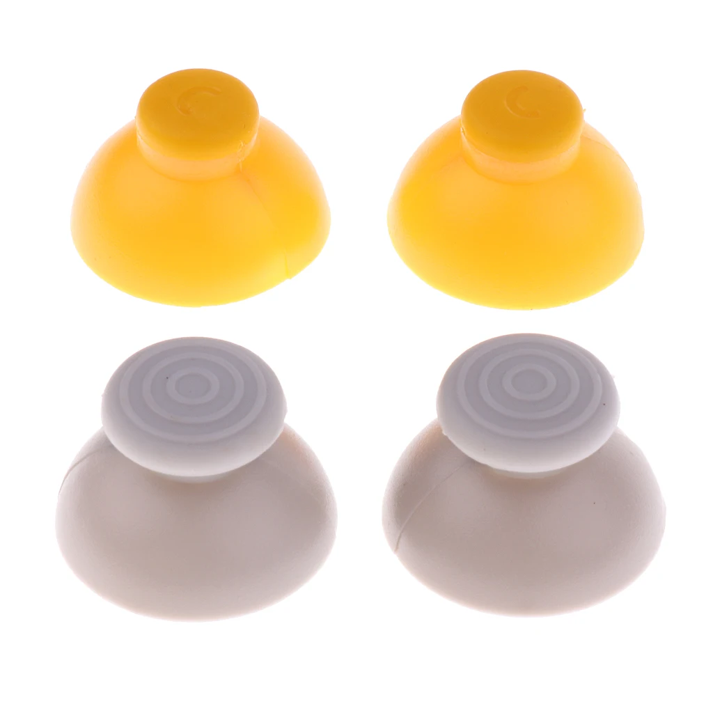 

2Pair Replacement Joystick Caps 2 Grey + 2 Yellow Analog Joystick Stick For Nintendo GameCube NGC Controller Thumbsticks Cap