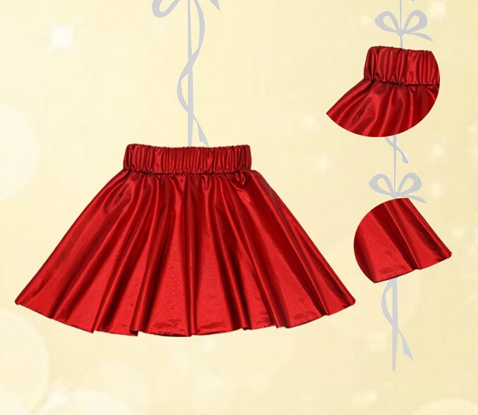 5pcs/lot baby girls skirt kids children red PU Girls Skirts 0202 sylvia