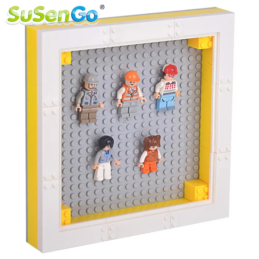 

Minifigures Toys Building Blocks Model Display Box Picture Frame & 1pc Minifigure as Gift SuSenGo