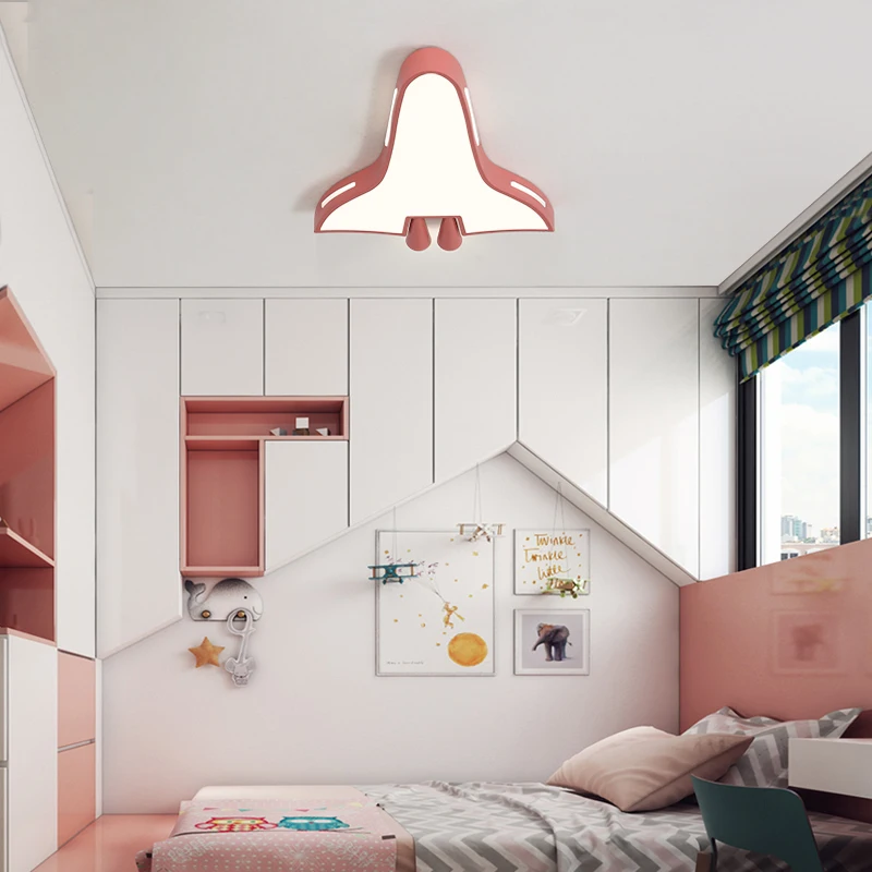 Современный светодиодный светильник для детской комнаты, Детский Светильник s для детской комнаты, для спальни, декоративная розовая Люстра для освещения, лампа