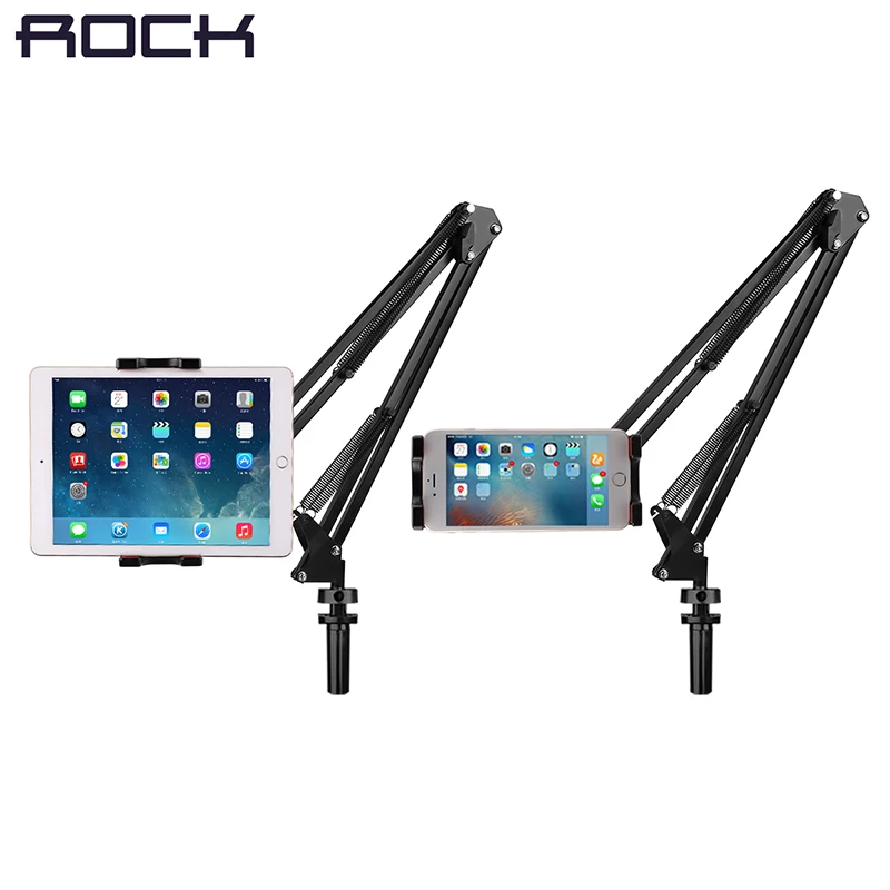 

ROCK Universal Mechanical Stand Holder for iPad/ Tablet 360 Rotating Foldable Adjustable Tablet Mobile Phone Holder for iPhone