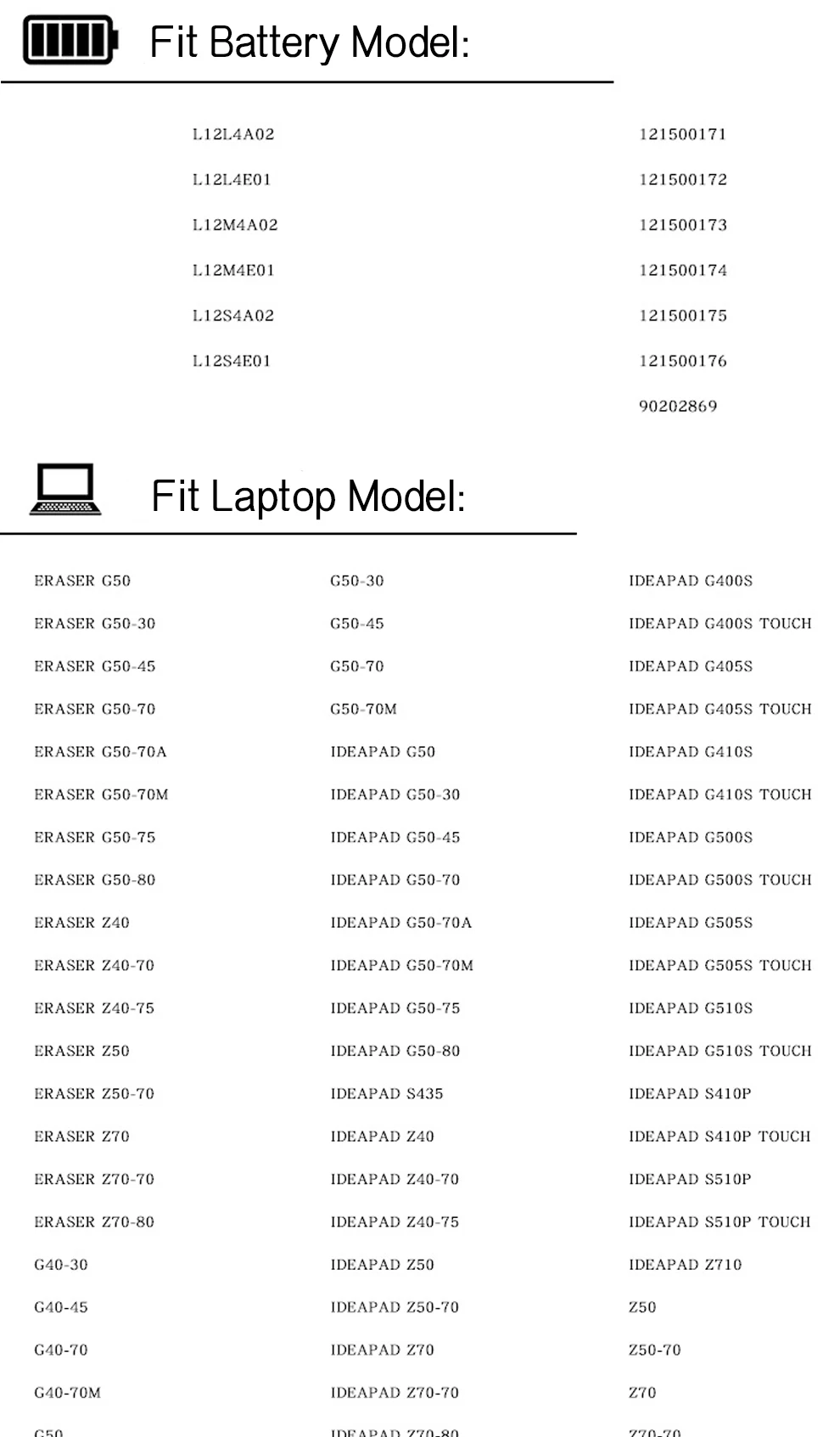 14,8 Вт 2200 мА/ч, G400S Батарея для lenovo L12M4A02 L12S4A02 L12S4E01 L12L4A02 G410S G500 G500S G510S G405S G505S S410P S510P Z710