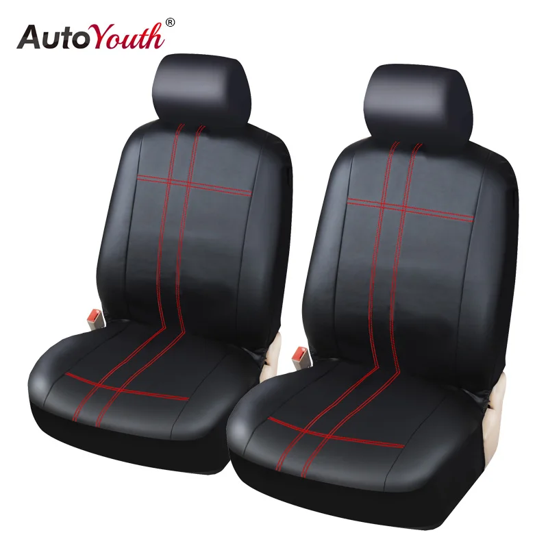 AUTOYOUTH PU Leather Universal Car Seat Covers 2 Front Automotive Seat Covers For Toyota Lada Renault Audi Peugeot VW цена AUTOYOUTH PU Leather Universal Car Seat Covers 2 Front Automotive Seat Covers For Toyota Lada Renault Audi Peugeot VW цены онлайн