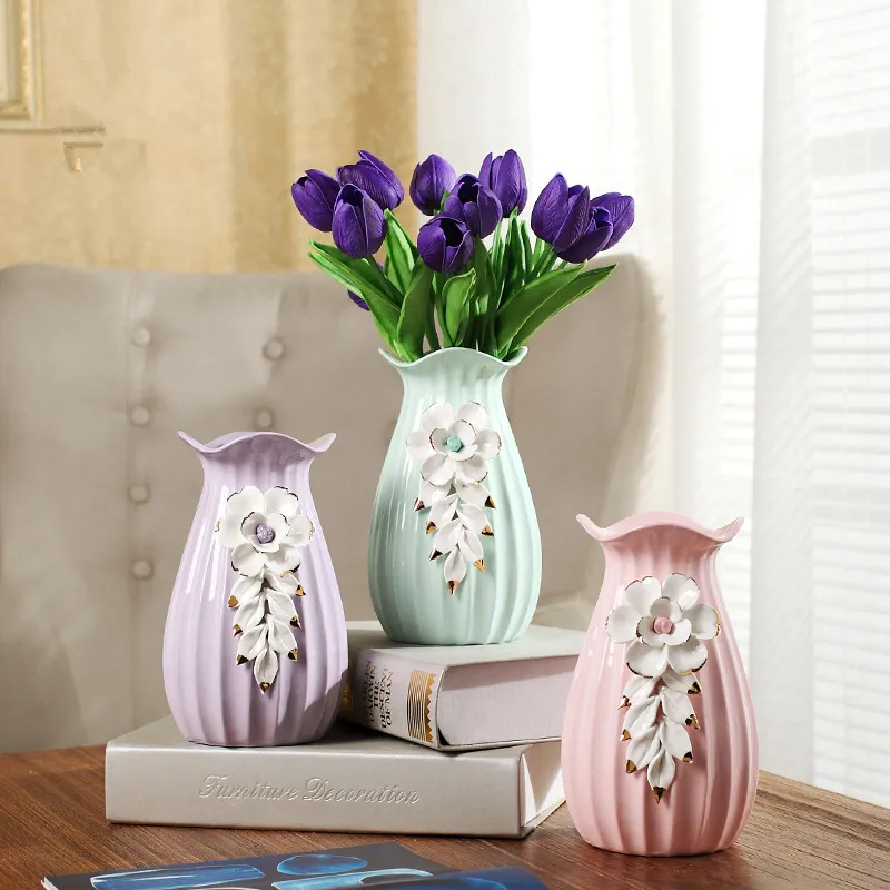 Modern minimalist Home decor Furnishing soft floral mini flower vase ornaments