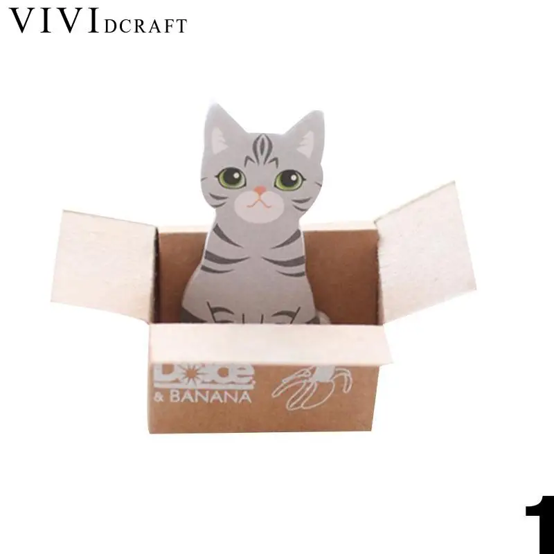 

Vividcraft Office Supplies Cute Cat Kitty House Sticker Daily Note Sticky Notes Bookmark Maker Memo Pads Kawaii Papelaria