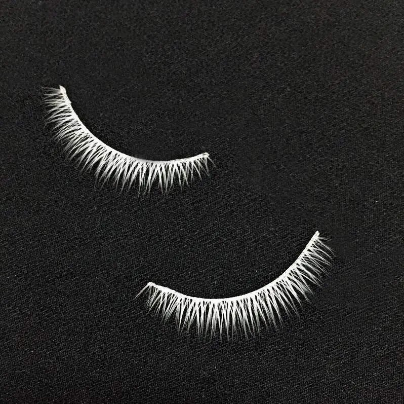 

HBZGTLAD White Upper part Lower Makeup Bottom Eyelashes Cross False Eye Lashes