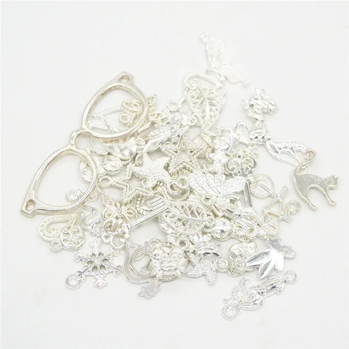 3   100g Alloy Gold Silver DIY Pendants For Necklace Earring Handmade Jewelry Marking Multiple Mixes Diy Jewelry Accessories Pendant