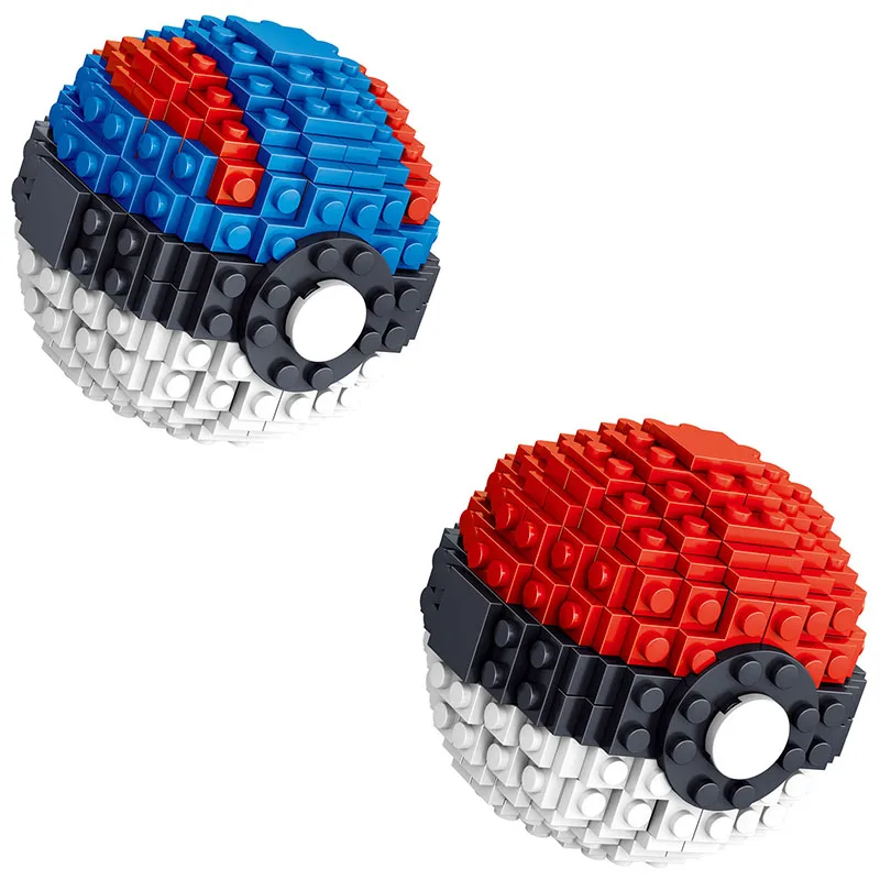 

LEGOINGLY Technic New 2 Styles Building Blocks Anime Pikachu Pocket Monster Elf Ball Model Building Blocks Toys for Kids
