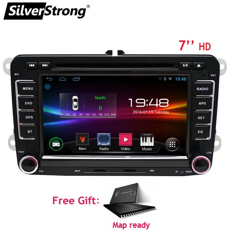 SilverStrong Android9.0 лучший радио тюнер 6686 для Passat B6 B7 автомобильный dvd-плеер для гольфа радио gps для Polo автомобильный Радио 65DS - Цвет: 65DS MAP