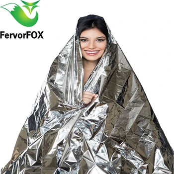 

10pcs(210*130CM) Emergency Blanket Survival Rescue Insulation Curtain Outdoor Life-saving Military Silver
