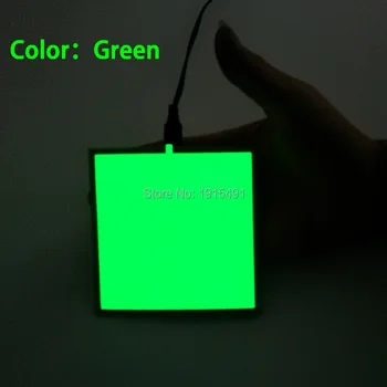 

DC5V USB Plug 10x10cm Lime Green EL Panel Holiday Lighting Blink Led Sheet Can Be Cut In Any Shape for Festive,DIY Costume Show