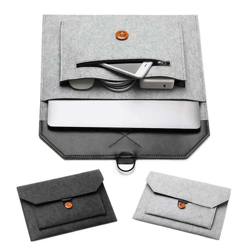 Фетровый чехол для ноутбука 14 15 6 16 дюймов Macbook Xiaomi air 13 Pro Retina 11 12 3 дюймов|Сумки и