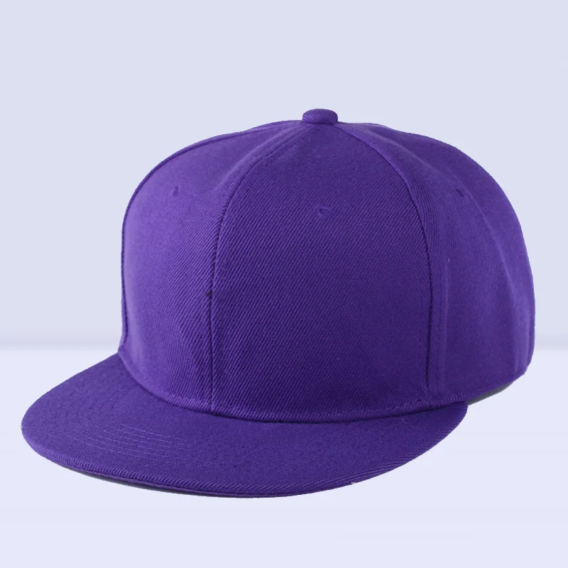 Новое поступление однотонная Бейсболка Повседневная шляпа для отца Зеленая Бейсболка для мужчин и женщин регулируемая бейсболка s Фирменная Новинка для взрослых - Color: Purple