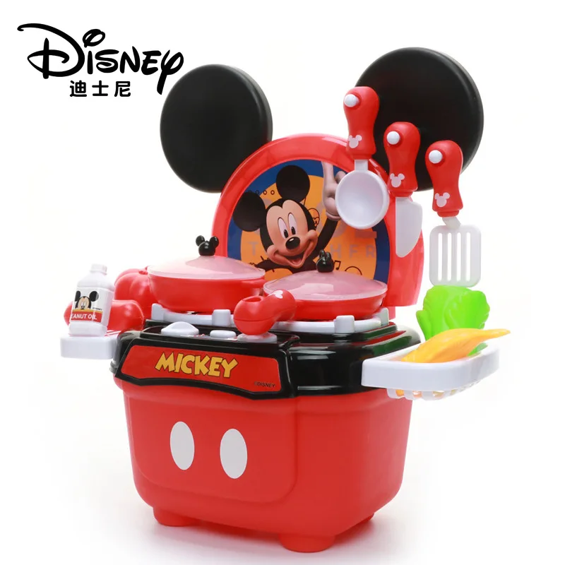 Pretend Play Kitchen Toys Wonderful House Lighting Children Toy Set Mickey MINNIE Simulation Cooking Tableware DISNE | Игрушки и хобби
