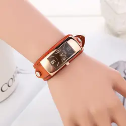 2019 бренд Для женщин ремень из натуральной кожи аналоговый кварцевые часы Мода Повседневное женские наручные часы подарок Relogio Feminino Лидер