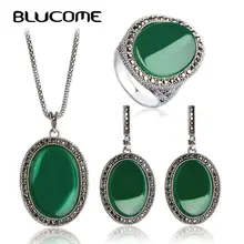 Blucome Turco Vestido de La Princesa de La Vendimia de La Joyería Para Las Mujeres Pendientes Ganchos Juego de Anillos Aretes Collar Rojo Retro Colar Anel