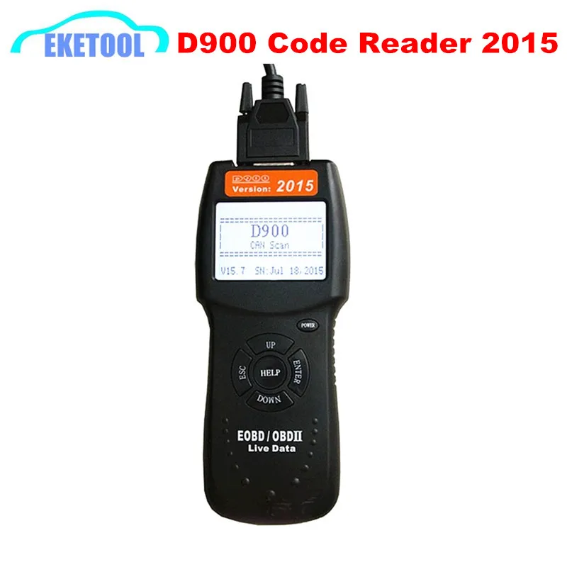 OBDII EOBD Универсальный D900 считыватель кодов OBD2 сканер версия 2015 новейшая CAN шина